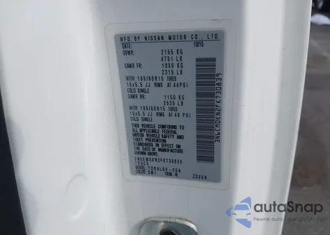 2015 Nissan Nv200 Sv из США, поврежденный, VIN 3N6CM0KN2FK730839